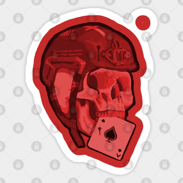 Skull (Red) Sticker by HazardZone